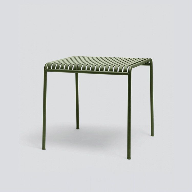 Iron Dining Table Industrial Green Rectangle Rust Resistant Table