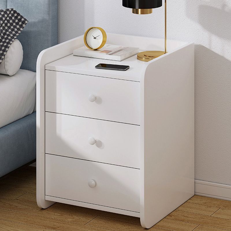 Contemporary Accent Table Nightstand Antique Finish Drawer Storage Bed Nightstand