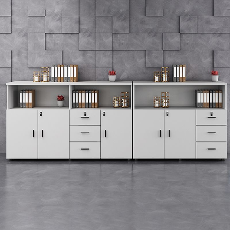 Wood Filing Cabinet Contemporary File Cabinet with Lock and Roll-out Shelves