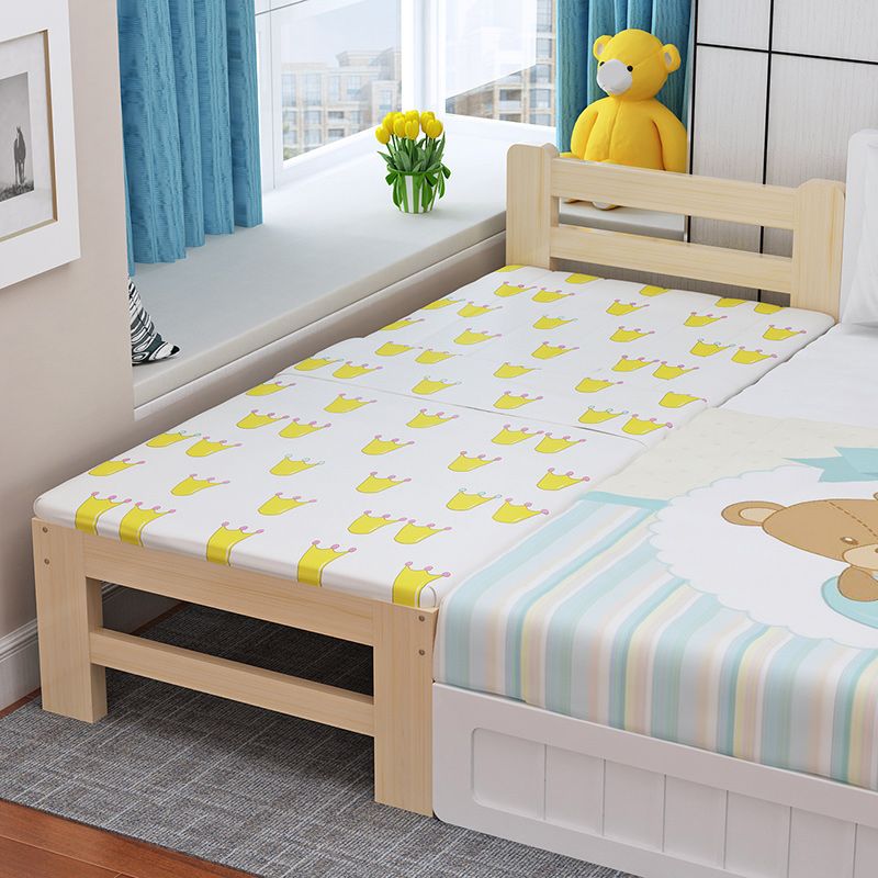 Scandinavian Toddler Bed Solid Wood No Theme Kids Bed with Mattress