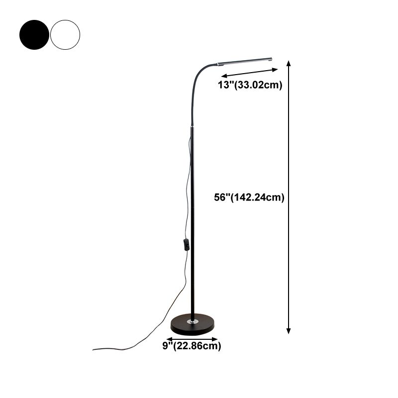 1-Light Modern Linear Floor Lamp Metal LED Floor Light for Living Room