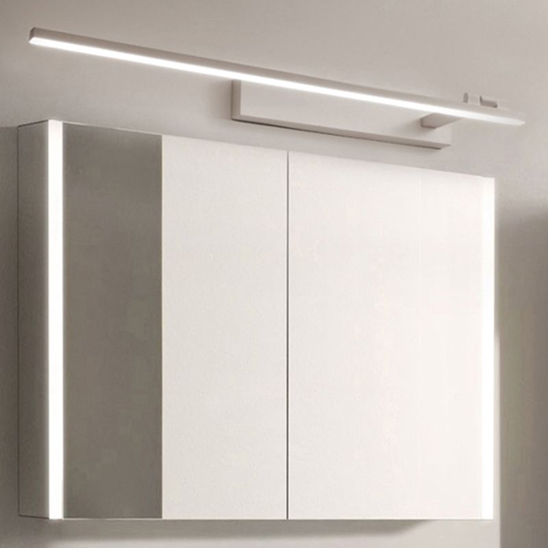 Modern Metal Wall Sconce Linear Shape Vanity Lamp with Acrylic Shade