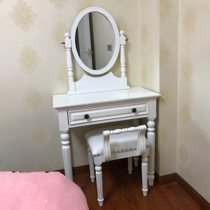 Traditional Style Solid Wood with Drawers White/dark Coffee/walnut Dressing Table