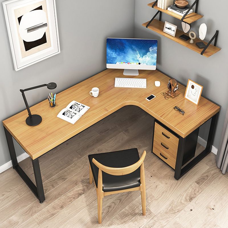 Modern Solid Wood Writing Desk Sled Base 29.53" Tall Office Desk (Drawers not Included)