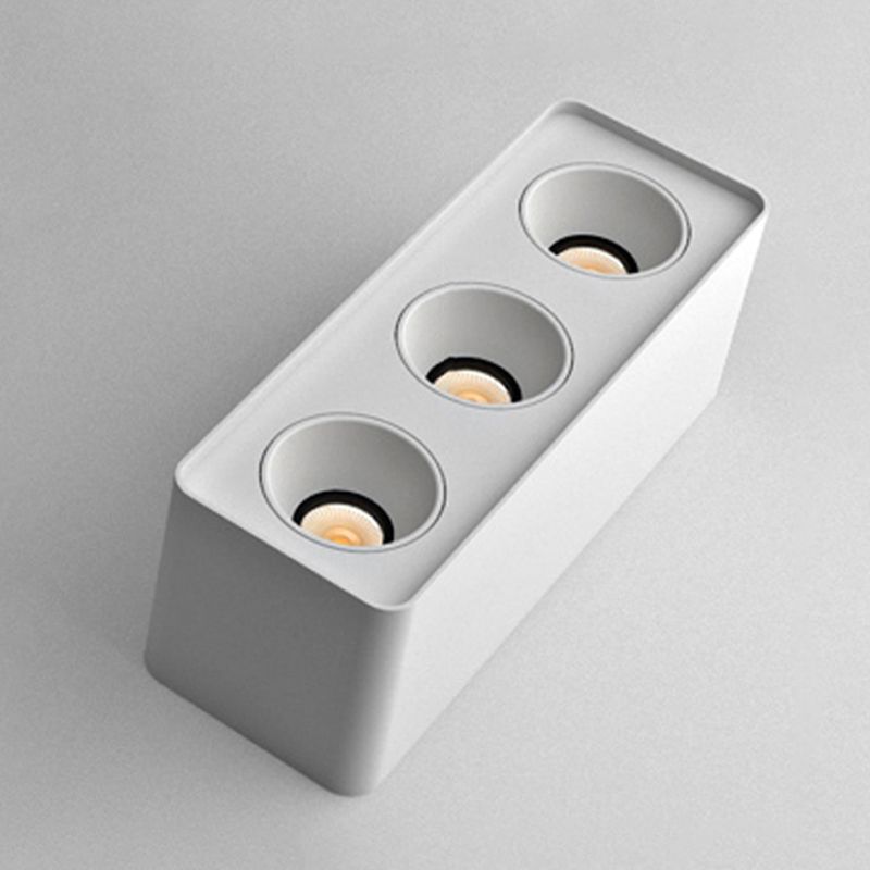 Aluminum LED Flush Mount Modern Rectangle Ceiling Flush in White