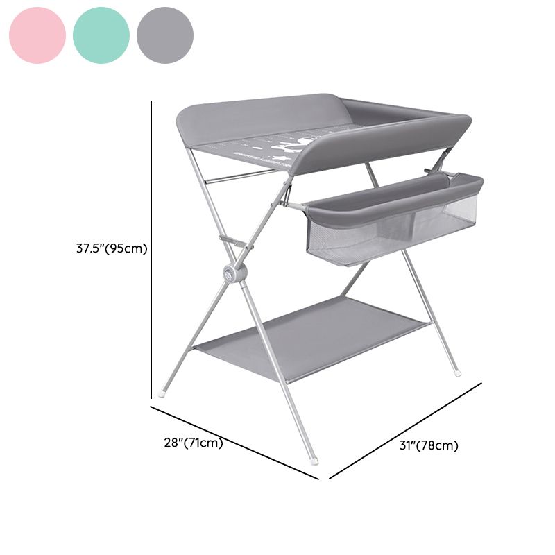 Folding Baby Changing Table Portable Changing Table with Shelf