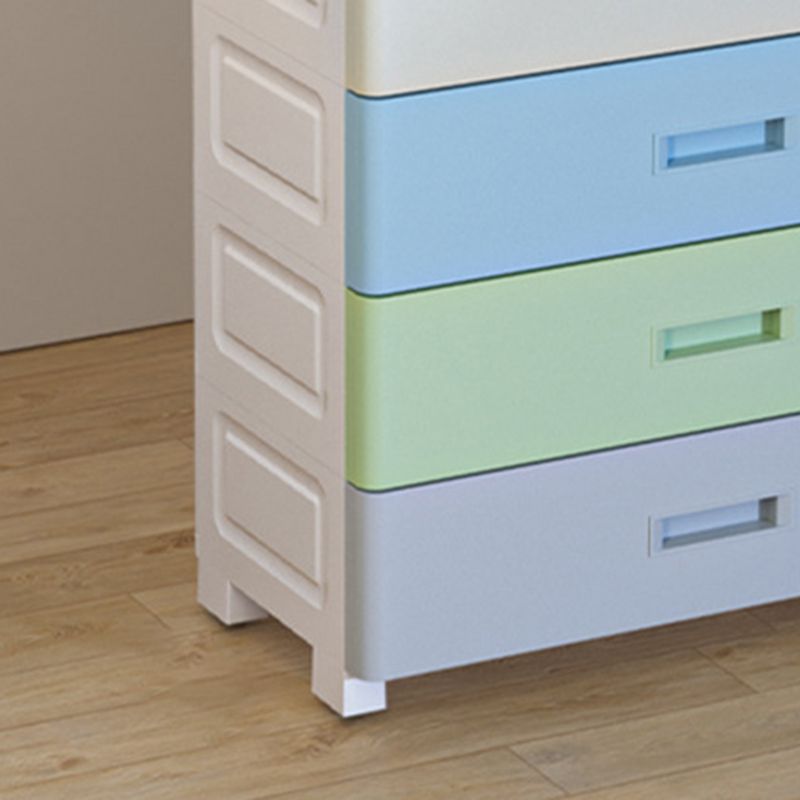 Plastic Chest Kids Nightstand Modern Nursery Dresser , 11.7-inch Width