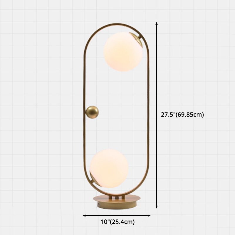 Orbe-shade lámpara de mesa de color de noche