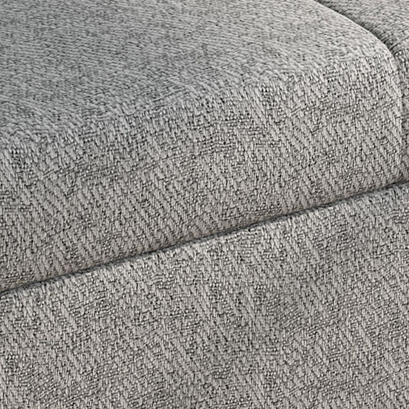Contemporary Pillow Back Sleeper Sofa Storage Futon Grey Fabric Sofa Bed
