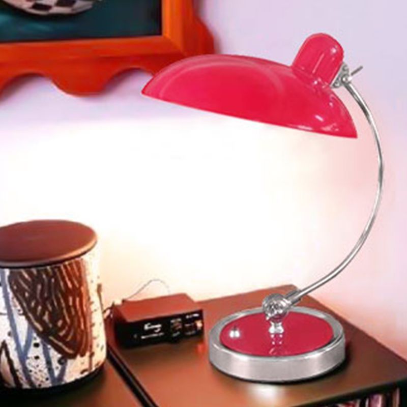 Round Shape Metal Table Lamp Mount Lighting Modern 1-Light Table Lamp Fixture