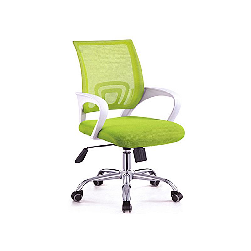 Contemporary Mid-Back Office Chair Fixed Arms Ergonomic Chair