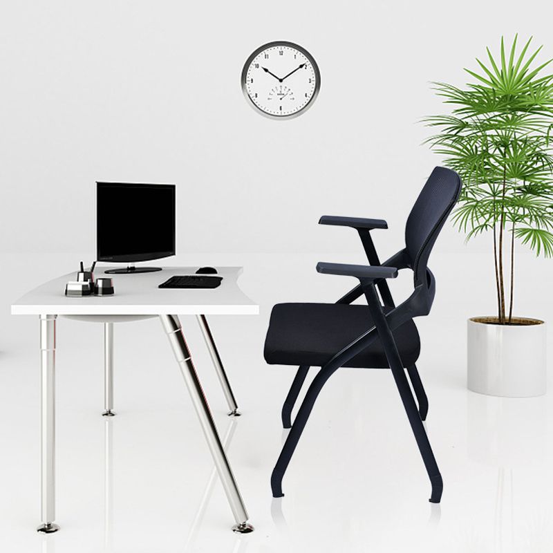 Modern Breathable AirGrid Arm Chair Microfiber Black Conference Office Chair