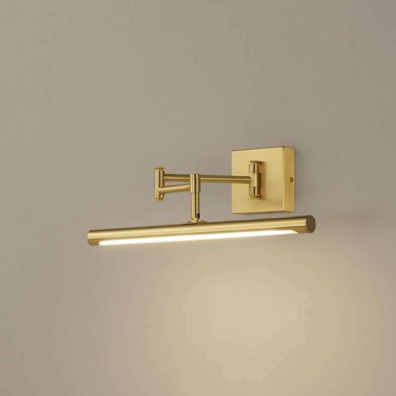 Modern Minimalist Style Tubes Wall Mounted Vanity Lights Copper Flush Mount Wall Sconce for Bathroom