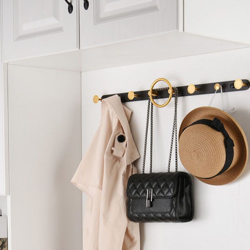 Modern Metal Coat Rack Wall-Mounted Coat Hanger with Hooks for Entry Hall