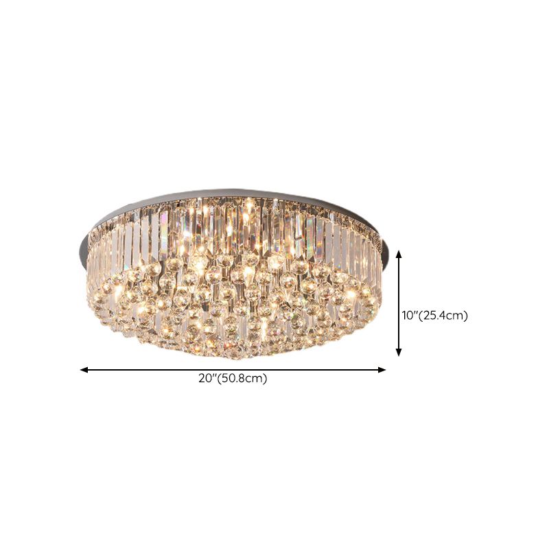 Ultra-Contemporary Flush Mount Lamp Crystal Ceiling Lighting for Bedroom