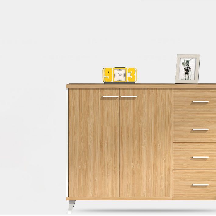 Scandinavian Style Lateral File Cabinet Wood Filing Cabinet for Home Office