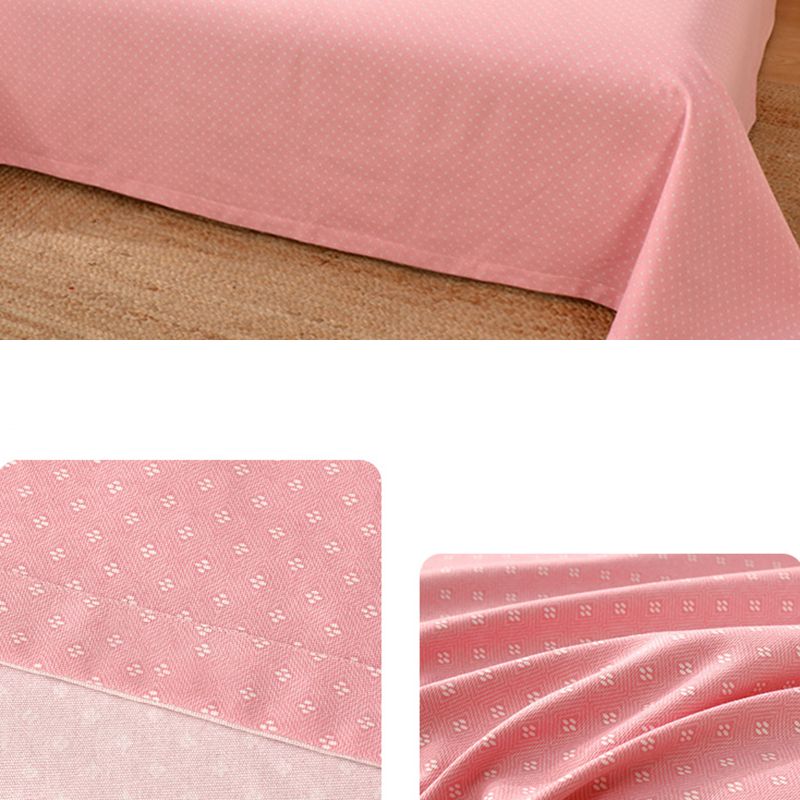 Non-Pilling Sheet Set Cotton Fade Resistant Breathable Soft Bed Sheet Set