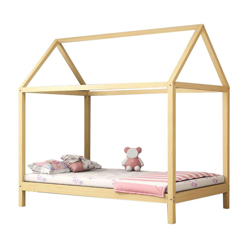 Standard Size Solid Wood Nursery Bed Modern Nursery Crib in Light Wood