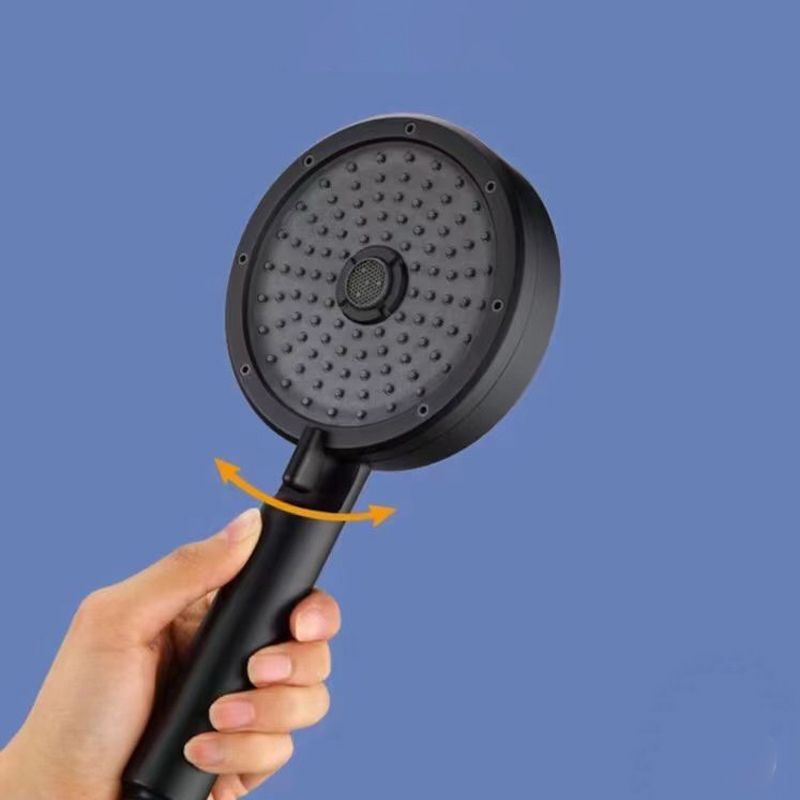 Matte Black Handheld Shower Head Modern 3-Jet Round Wall-Mount Handheld Shower Head