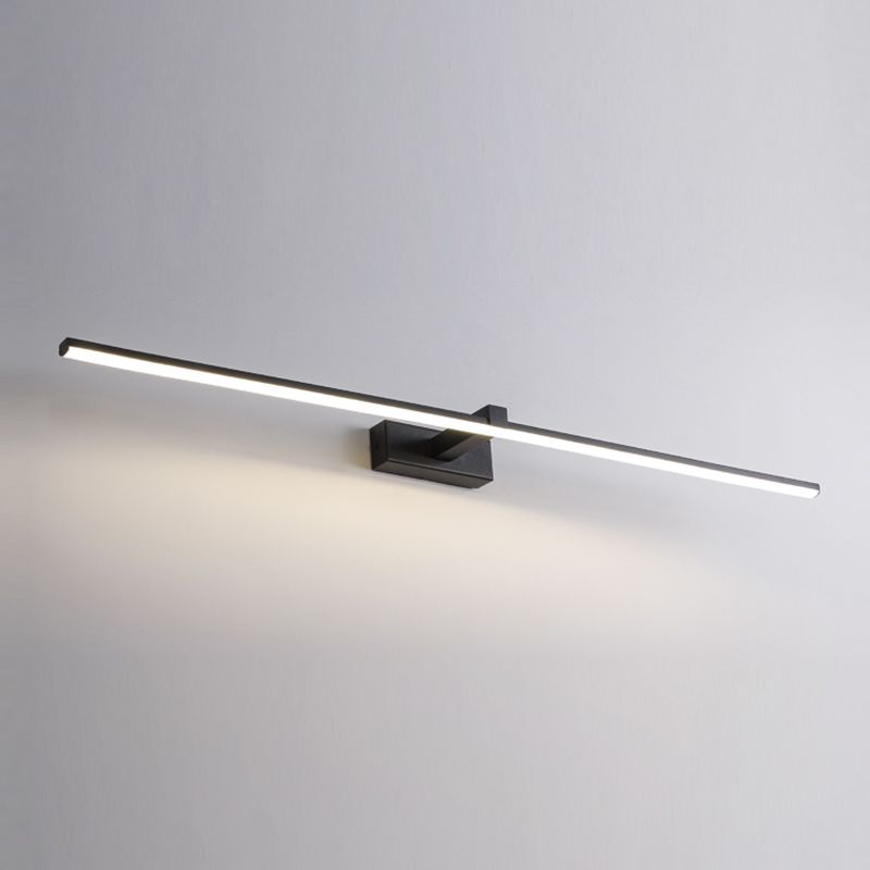 1 Light Strip Wall Sconce Modern Style Metal Sconce Lamp for Shower Room