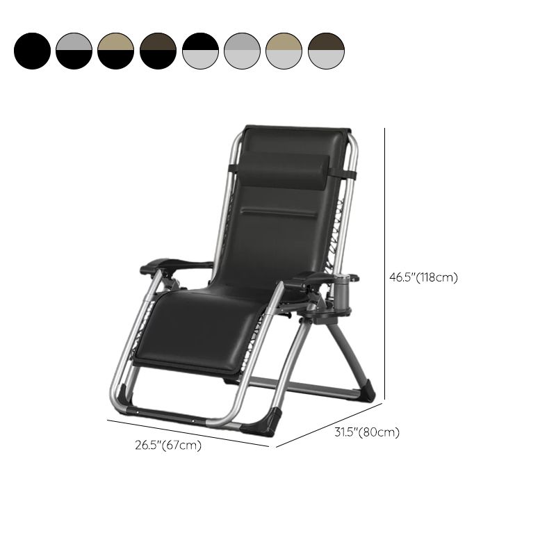 Contemporary Indoor Ergonimic Recliner in Solid Color Metal Base