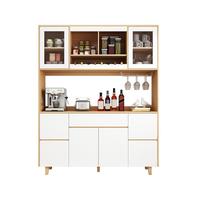 Contemporary Dining Hutch Wood Storage Cabinet for Dining Room
