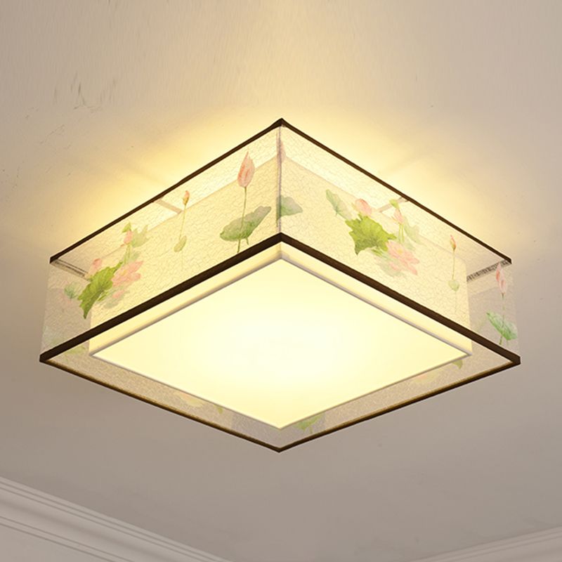 Geometry Ceiling Fixtures Contemporary Style Fabric Ceiling Mounted Lights