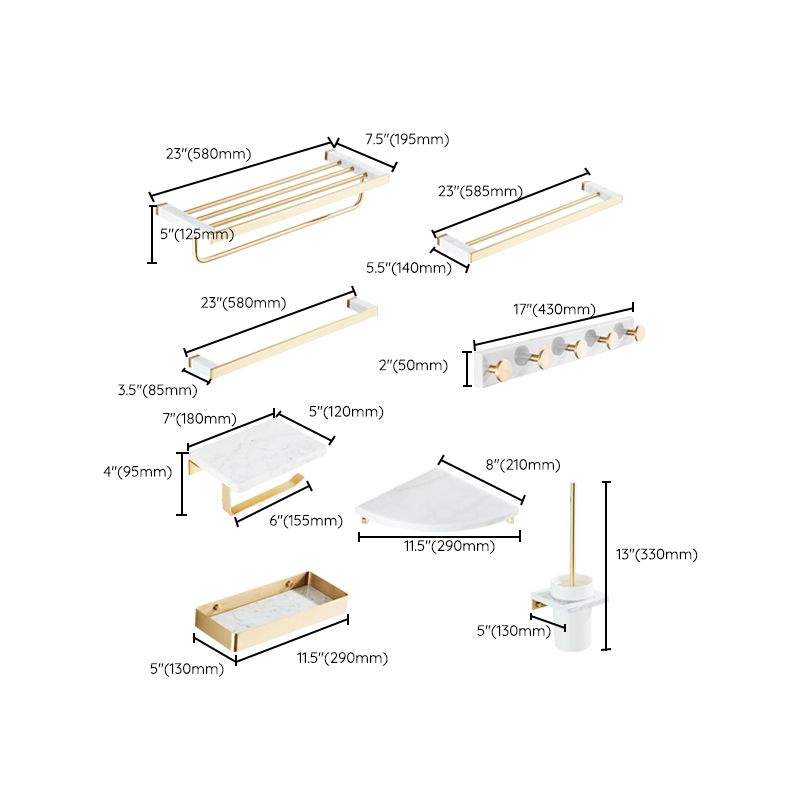 Modern White Bathroom Accessory As Individual Or As a Set in Marble