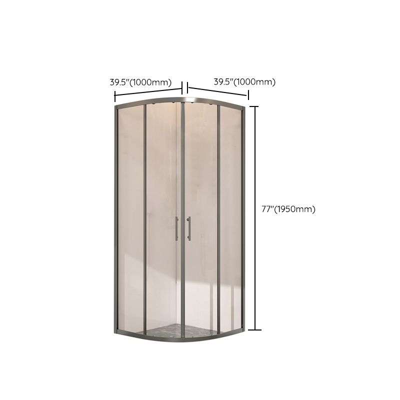 Round Shower Stall Clear Tempered Glass Shower Stall with Fixed Panel