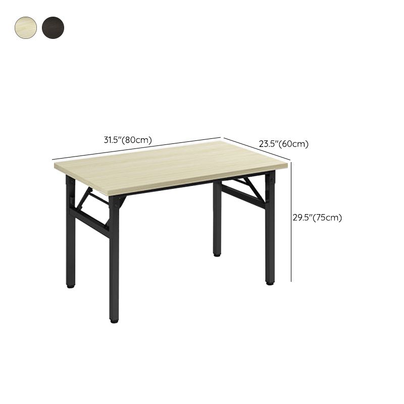 Contemporary Rectangular Folding Writing Desk Steel Base Office Desk