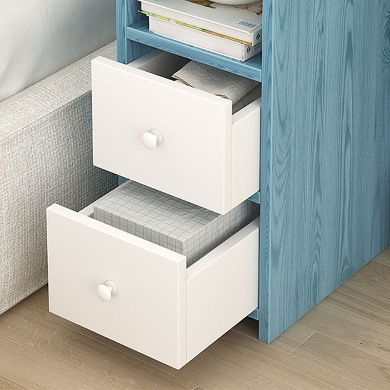 Wooden Bed Nightstand Contemporary Bedside Cabinet for Bedroom