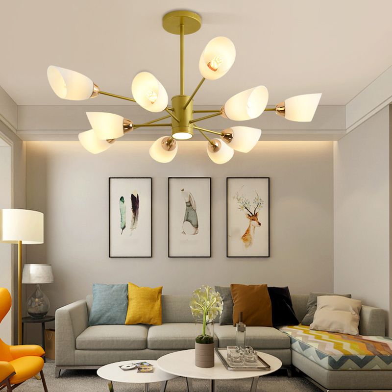 Contemporary Geometry Shade Pendant Chandeliers Glass Chandelier Lighting Fixtures