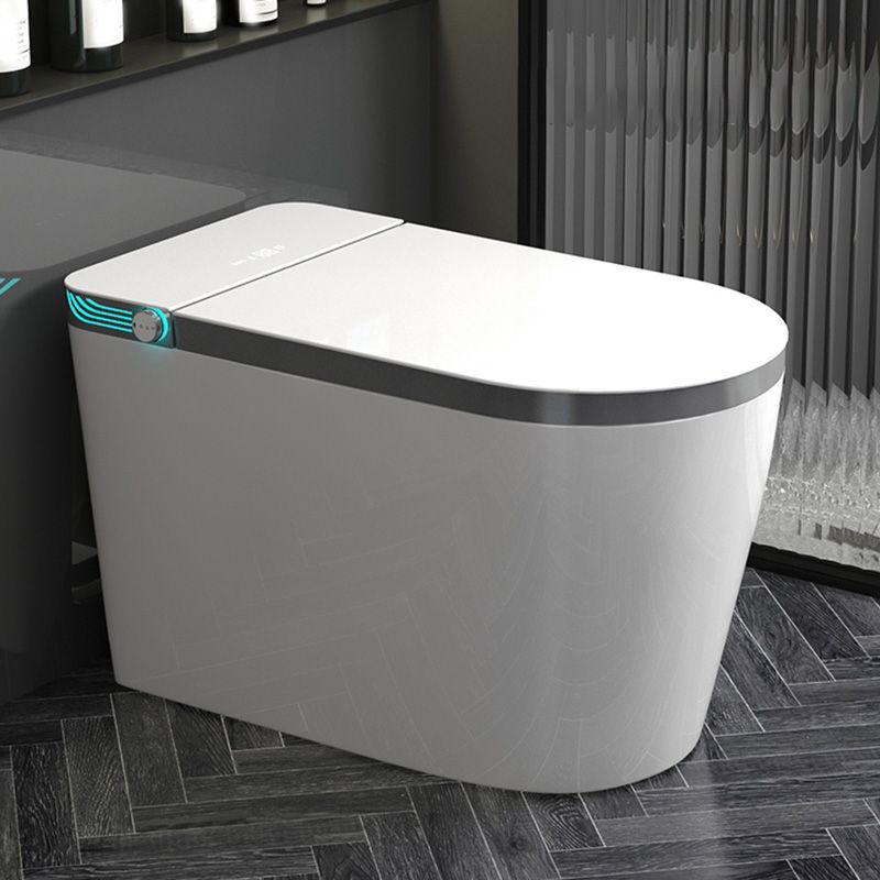 Contemporary White Elongated Floor Standing Bidet With Bidet And Seat