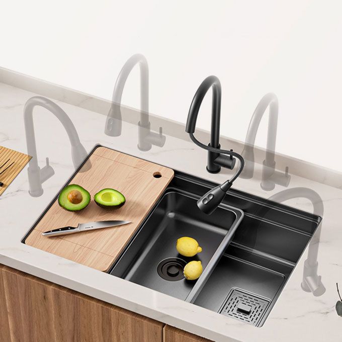 Modern Style Kitchen Sink Stainless Steel Rectangle Shape Kitchen Sink