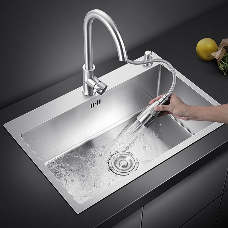 Classic Kitchen Sink Stainless Steel Friction Resistant Kitchen Sink with Drain Assembly