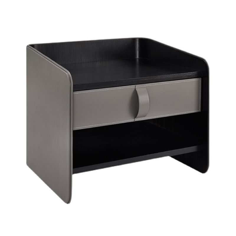 Nightstand with Drawer 20" Tall Accent Table Nightstand Modern with Shelf