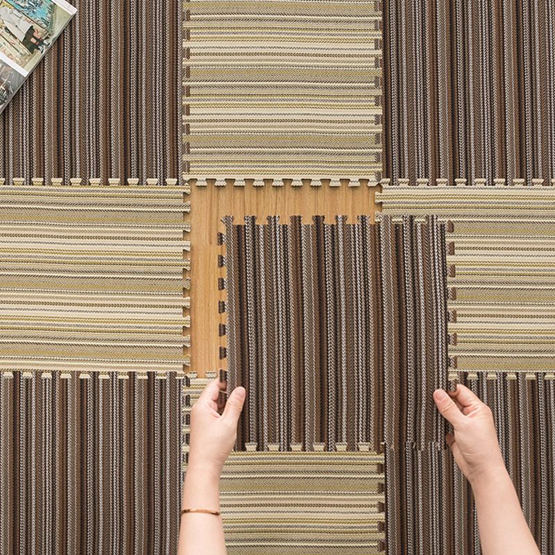 Basic Carpet Tiles Interlocking Stripe Pattern Square Carpet Tiles