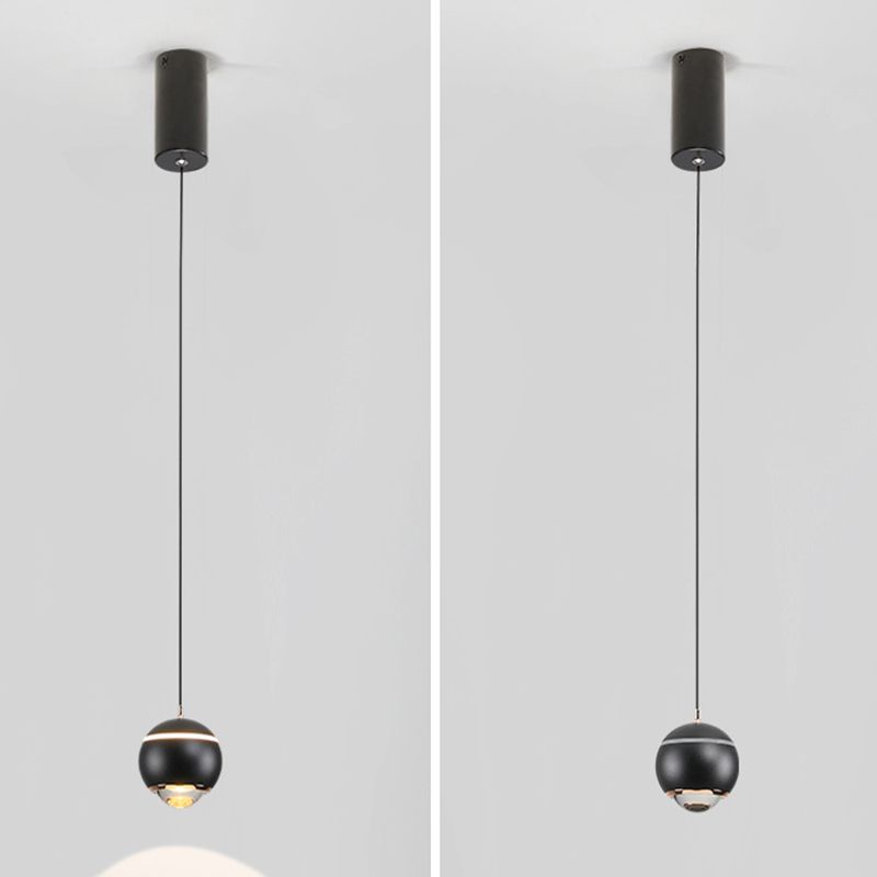 Postmodern Aluminum Pendant Light Globe LED Hanging Pendant for Bedroom