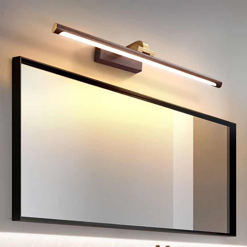 Postmodern Brass Vanity Light Straight 1 Light LED Mirror Light for Bathroom