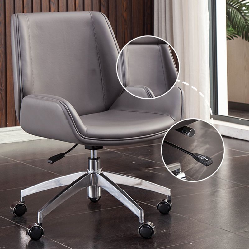 Contemporary Mid-back Conference Chair Ergonomic Swivel Wheels Chair