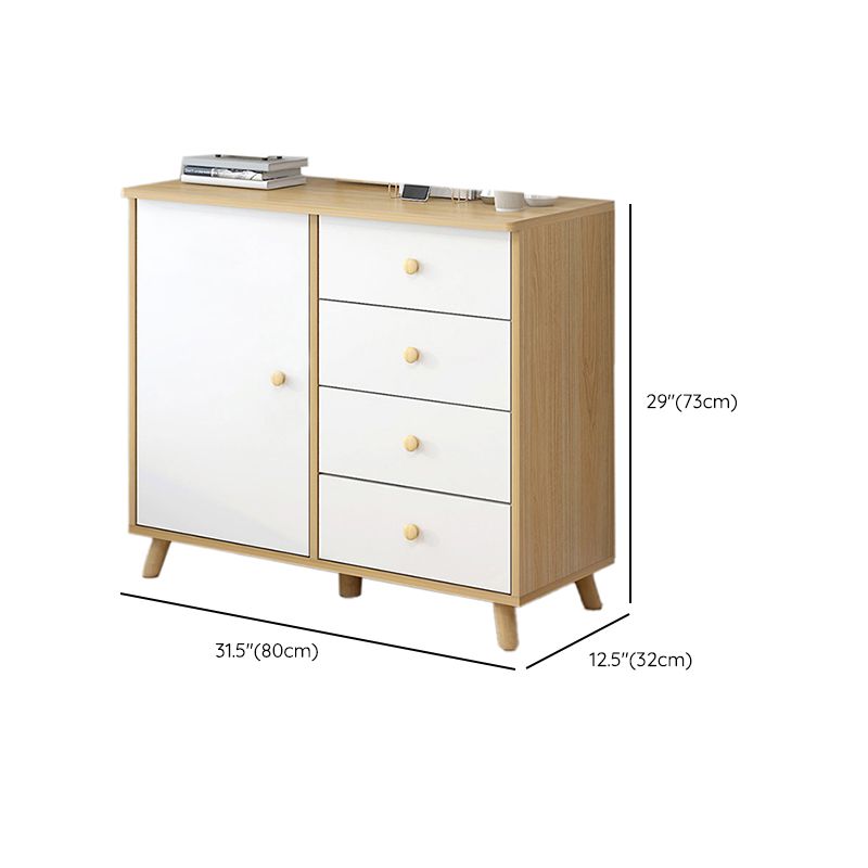 Manufactured Wood Cabinet Modern Accent Cabinet with Door and Drawer