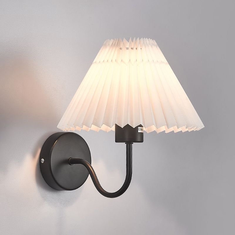 Modern Simple 1-Light Vanity Lamp Fabric Shade Vanity Light for Shower Room