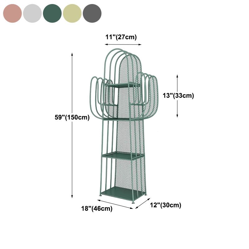 59"H Modern Style Bookcase Metal Closed Back Bookshelf for Home Office