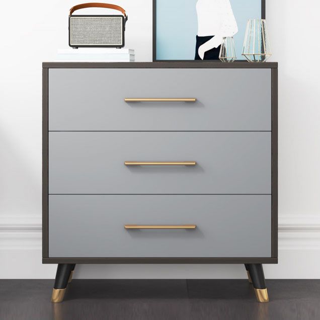 16" D Modern Storage Chest Grey Storage Chest Dresser with 3 / 4 / 5 Drawers