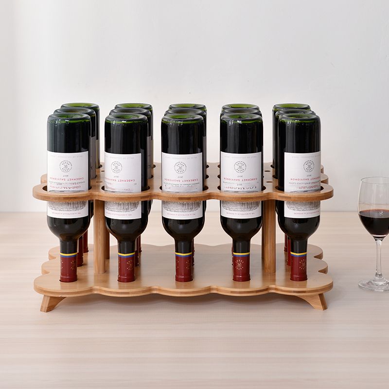 Modern Tabletop Wine Bottle Rack Wooden Wine Bottle Rack for Home