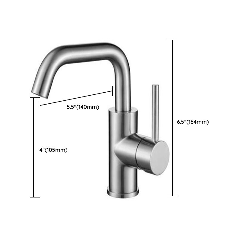 Modern Bridge Faucet Stainless Steel Swivel Spout Spray Kitchen Faucet