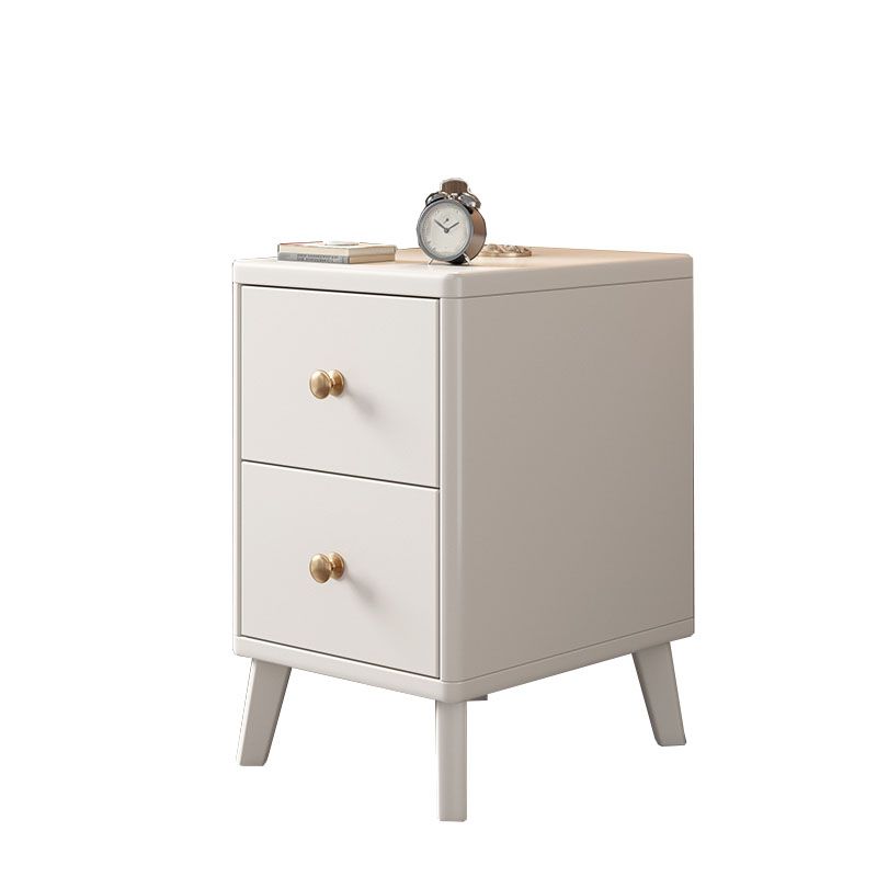 Glam Accent Table Nightstand Antique Finish Bed Nightstand with Legs