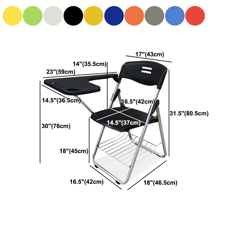 Contemporary Low Back Conference Chair Plastic Back and Seat Chair