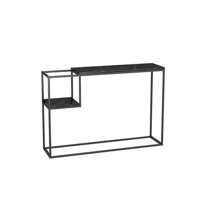 Stone Modern Console Table with Shelf,  31.49  inch Frame Console Table