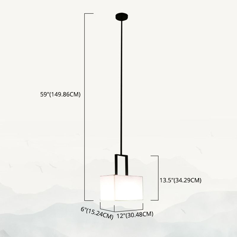 Drum White Linen Shade Pendant Hanging Lamp Modern Minimalist 1 Light Hanging Ceiling Light for Bedroom